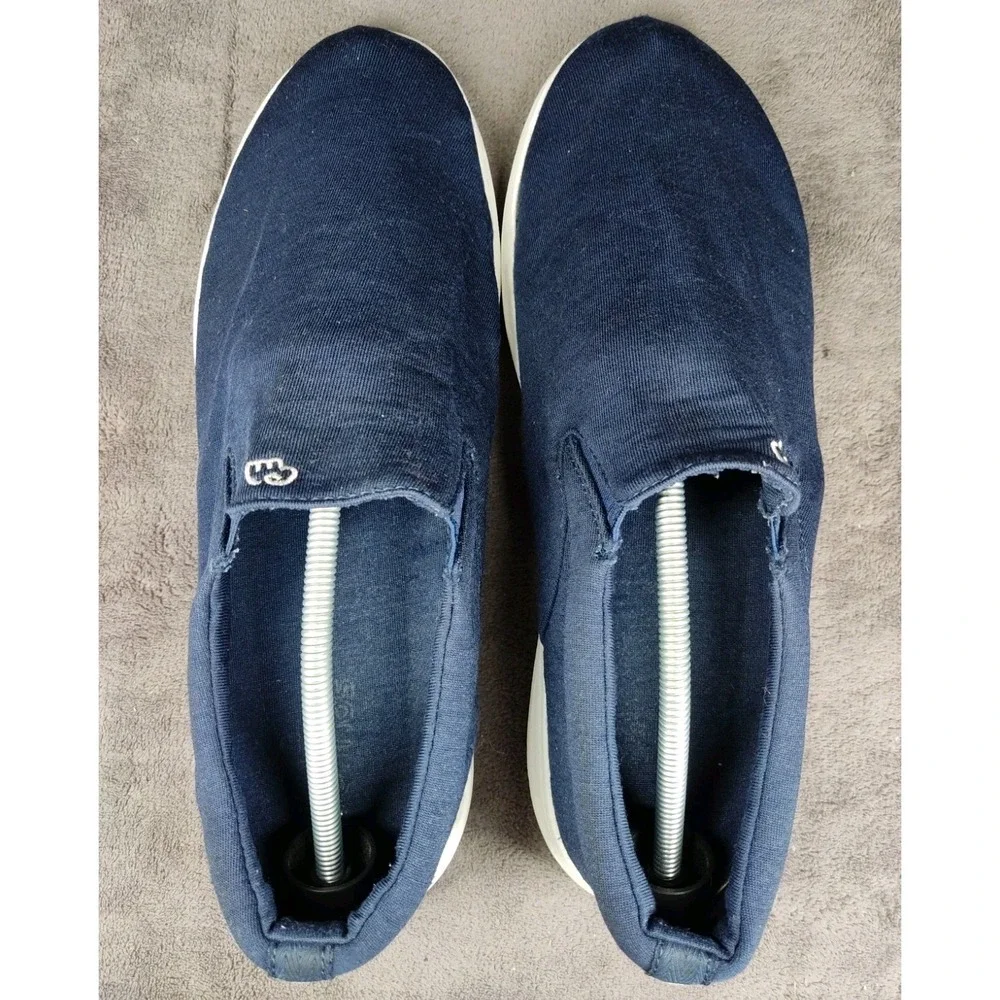 Merinos Wool Navy Blue Mens Slip On Size 13 Shoes Lightweight Comfort Casual - Picture 7 of 8